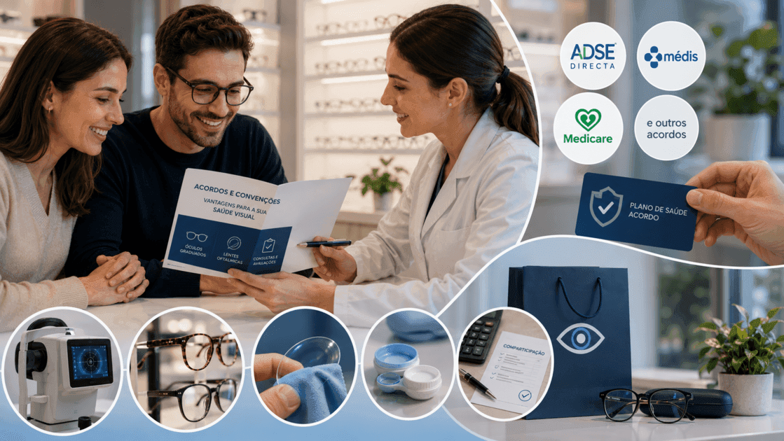 Tem ADSE, Médis, Medicare ou outro acordo? Pode estar a perder benefícios na sua saúde visual